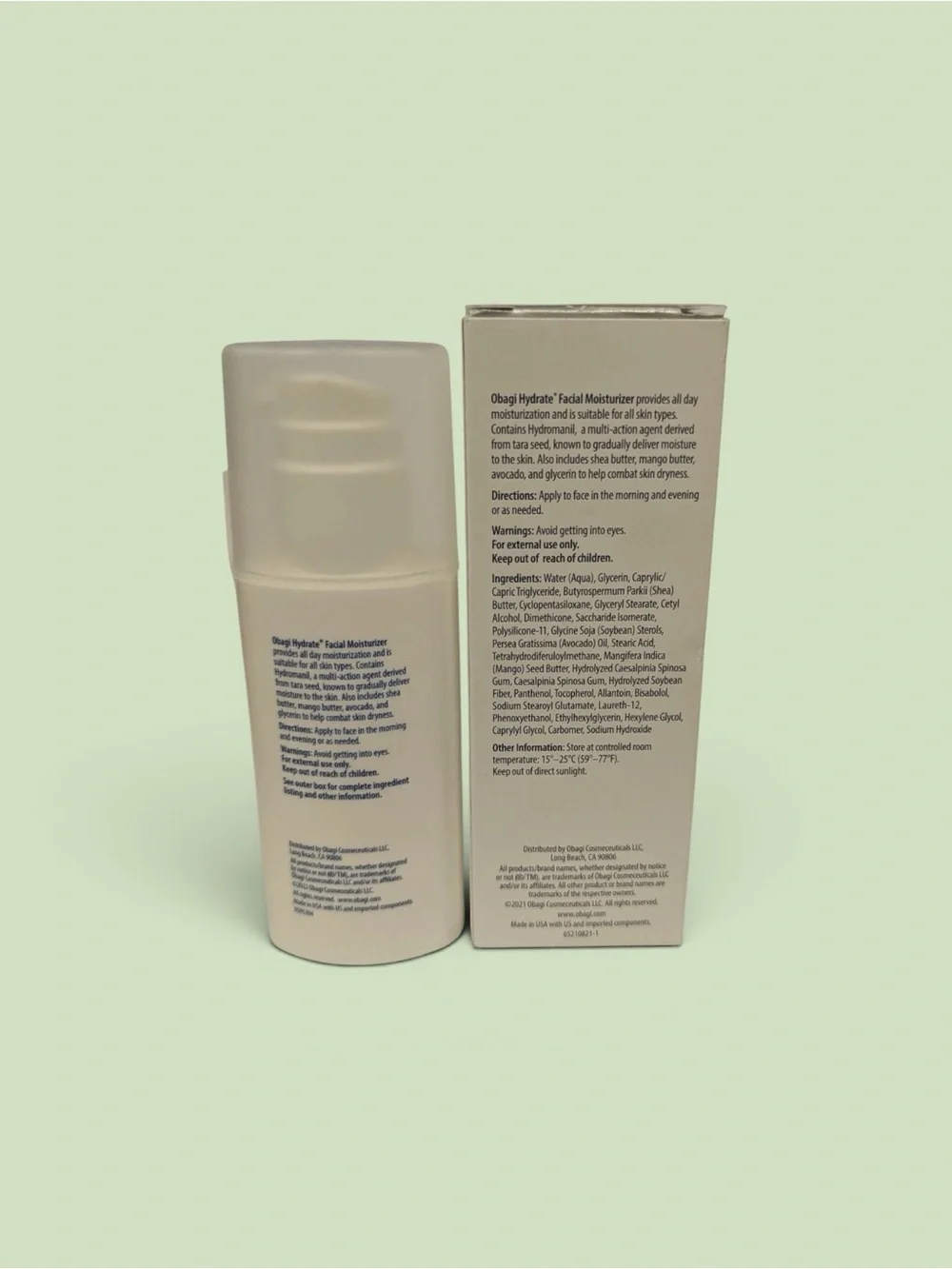 Obagi Hydrate Facial Moisturizer 1.7 oz / 48 g.   Ships next day, free gift with